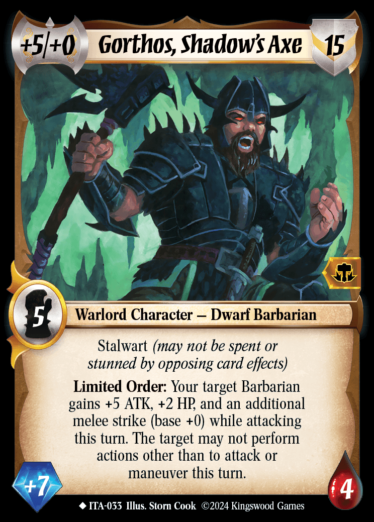 Gorthos, Shadow's Axe